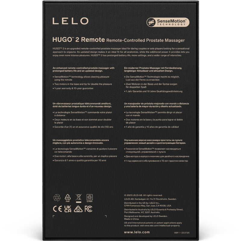 LELO Hugo 2 - control total și plăcere de nivel premium