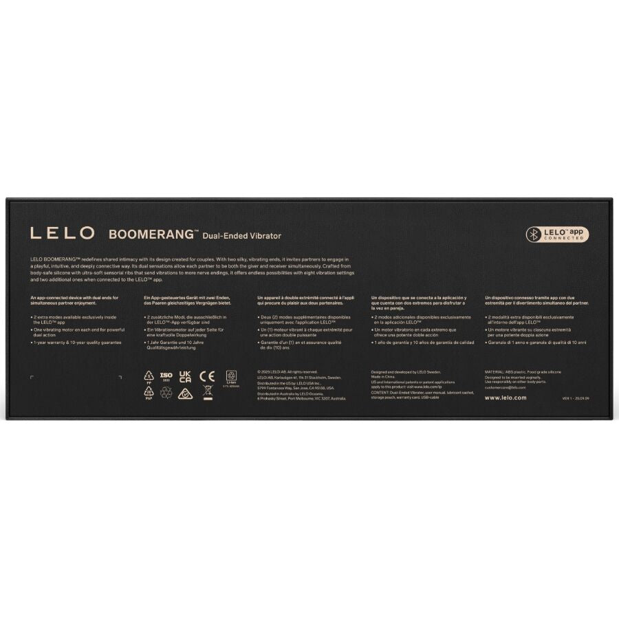 LELO Boomerang – design sofisticat cu funcționalitate duală