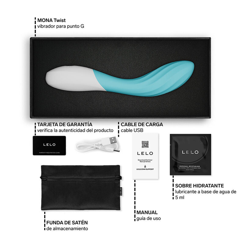 Lelo Mona Twist – stimulator premium pentru punctul G cu control prin aplicație, reîncărcabil