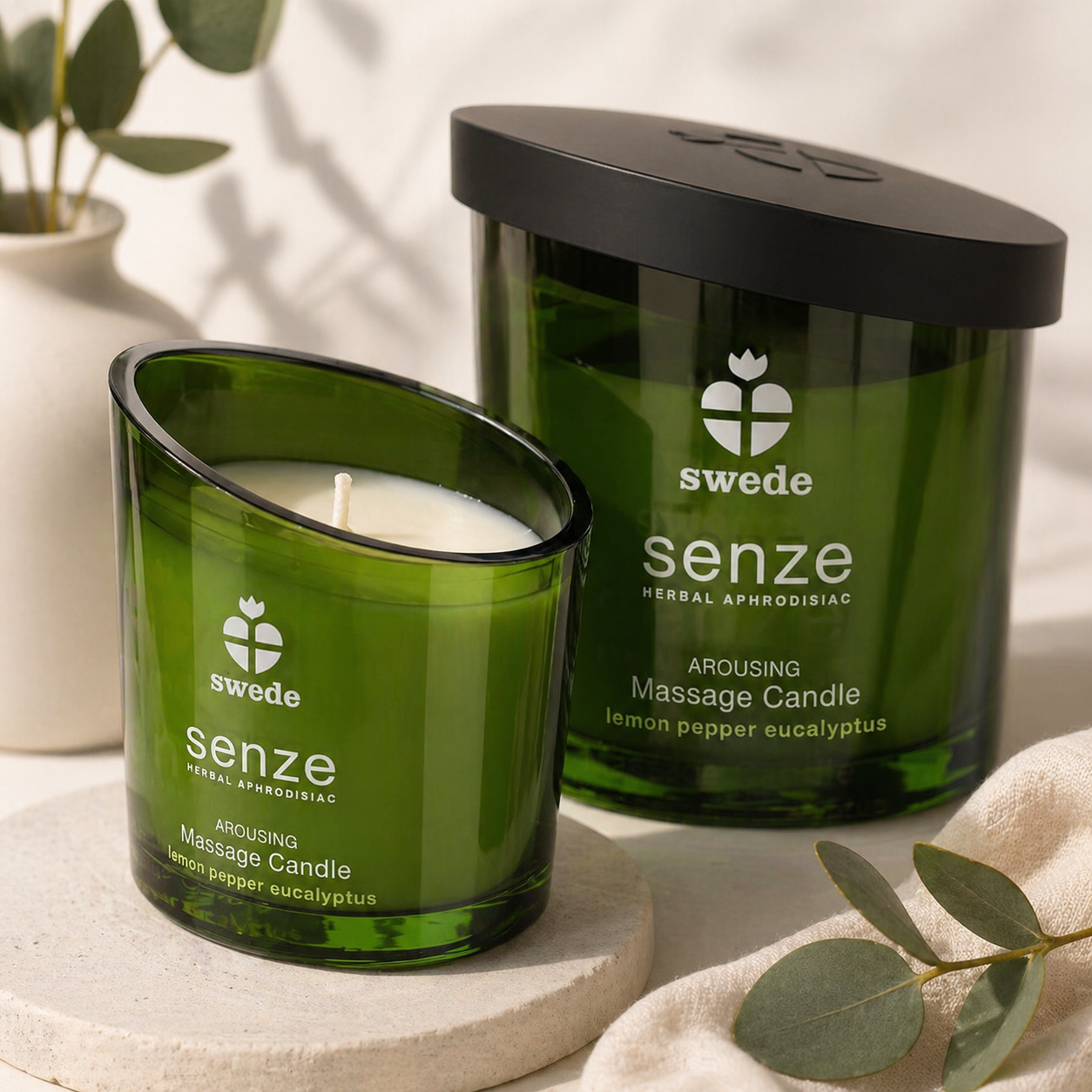 Swede – Senze Massage Candle with Lemon, Pepper & Eucalyptus Notes