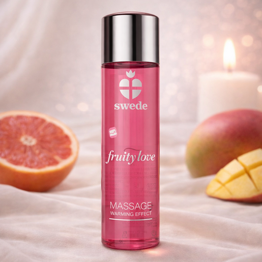 Swede – ulei de masaj Fruity Love Grapefruit & Mango, efect delicat de încălzire