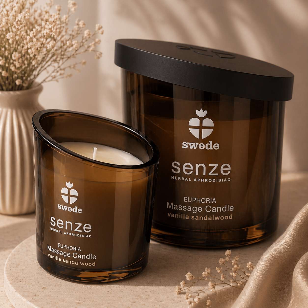 Swede – Senze Euphoria Massage Candle with Vanilla & Sandalwood Notes