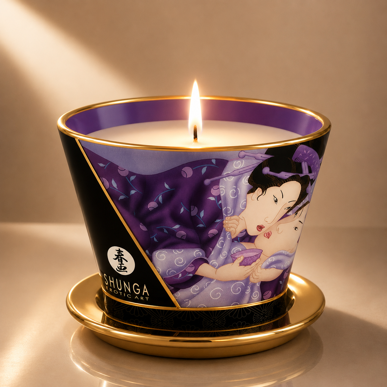 Shunga Mini Caress - lumânare premium pentru masaj, fructe exotice