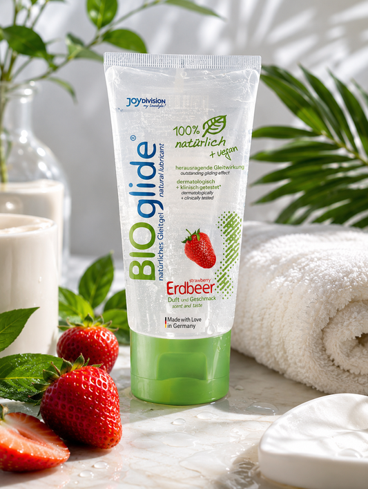 Lubrifiant organic cu aromă de căpșuni
