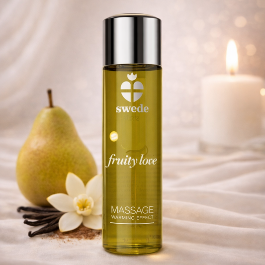 Swede – Vanilla & Gold Pear Massage Oil with Gentle Warming Effect