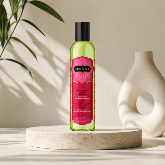 Ulei premium pentru masaj natural cu aromă de căpșuni