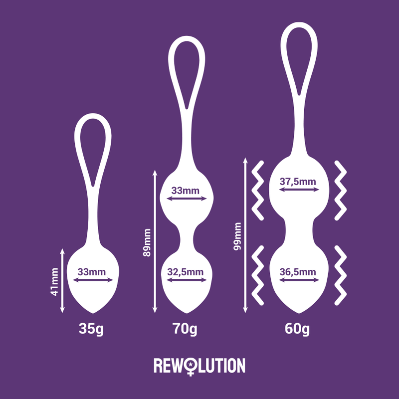 Rewolution Rewobeads - for pelvic floor training and intense stimulation, fully controllable via included remote