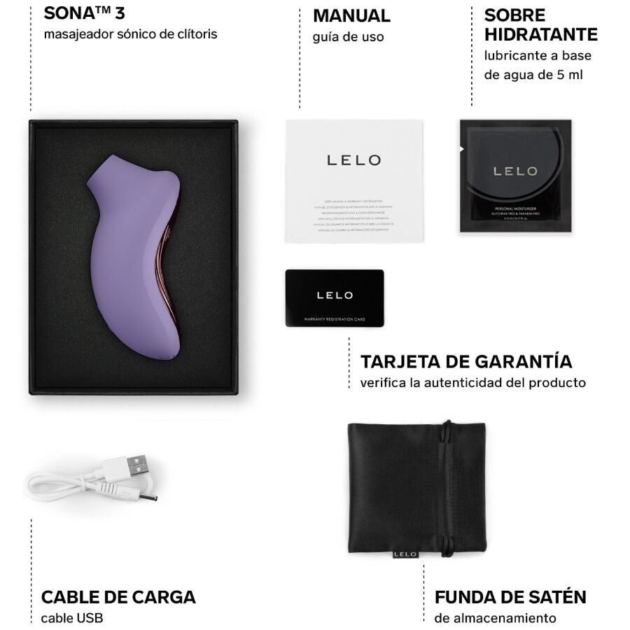 LELO Sona 3 – Sonic intimate massager, deep, sensual waves