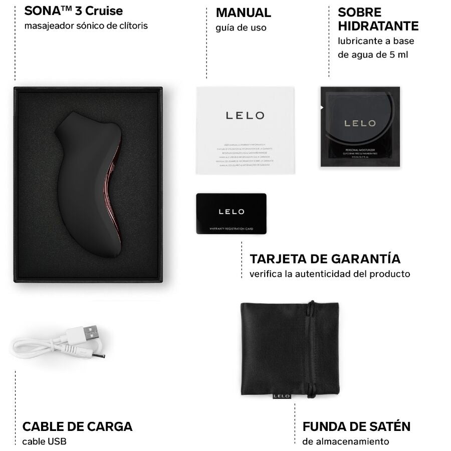 LELO SONA 3 Cruise - experiență sonică premium pentru intensitate maximă, Negru