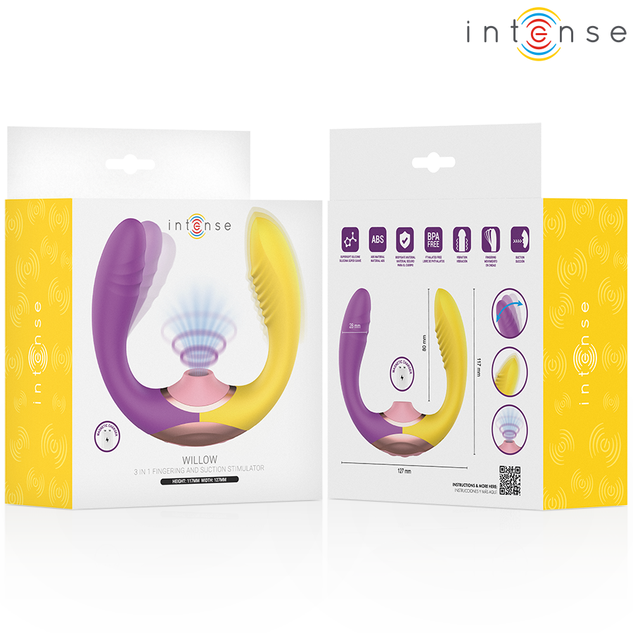 Intense Willow - massager multifuncțional cu tehnologie air pulse
