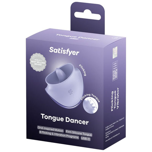Satisfyer Tongue Dancer - stimulator clitoridian, vibrații & pulsații, Lila