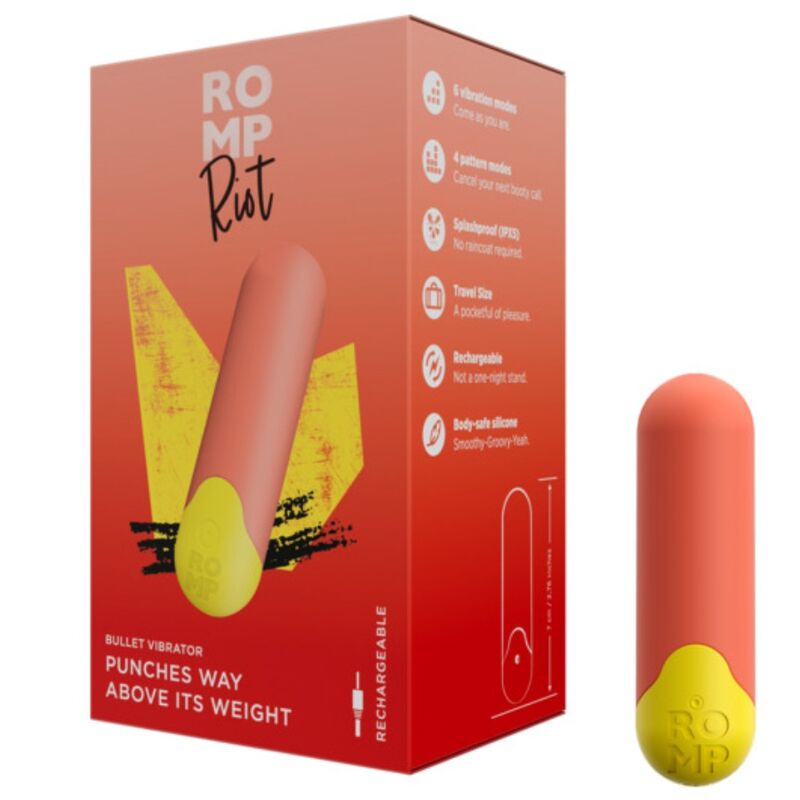 ROMP - Riot Mini Massager reîncărcabil, design elegant și vibrații intense