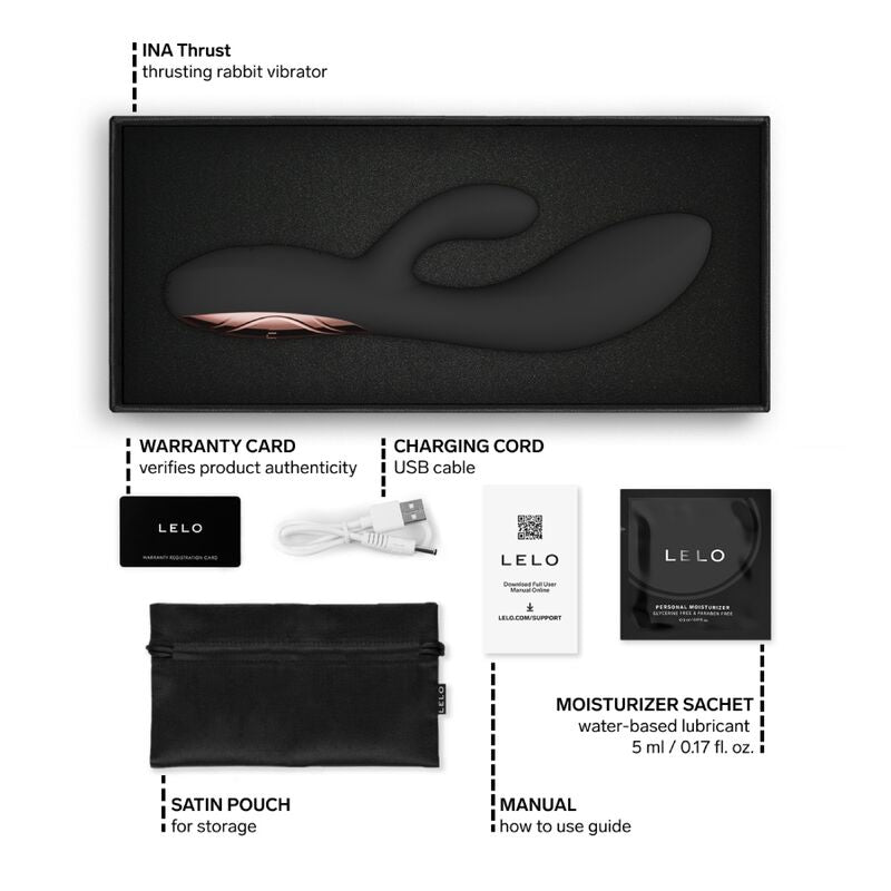 LELO INA THRUST - Rabbit Vibrator with Thrusting Motion & Dual Stimulation