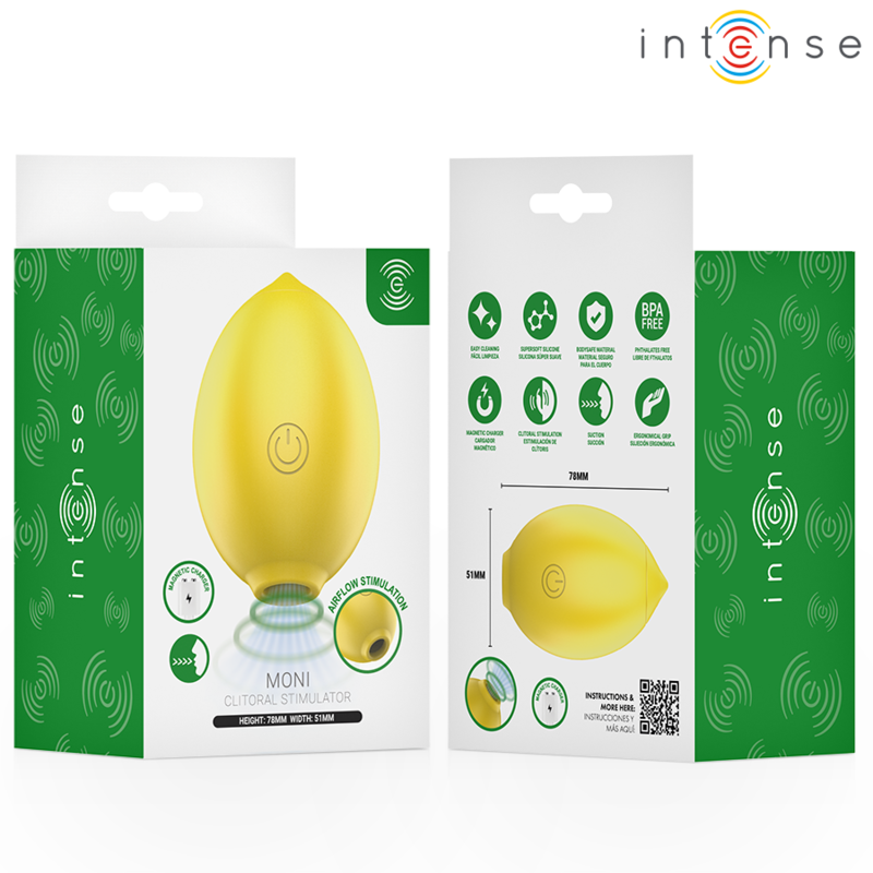 Intense Moni Lemon - stimulator compact cu tehnologie air pulse