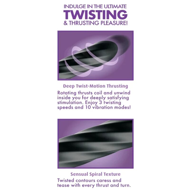 Anal Fantasy Elite Twist Ecstasy – Premium Rechargeable Rotating Anal Massager