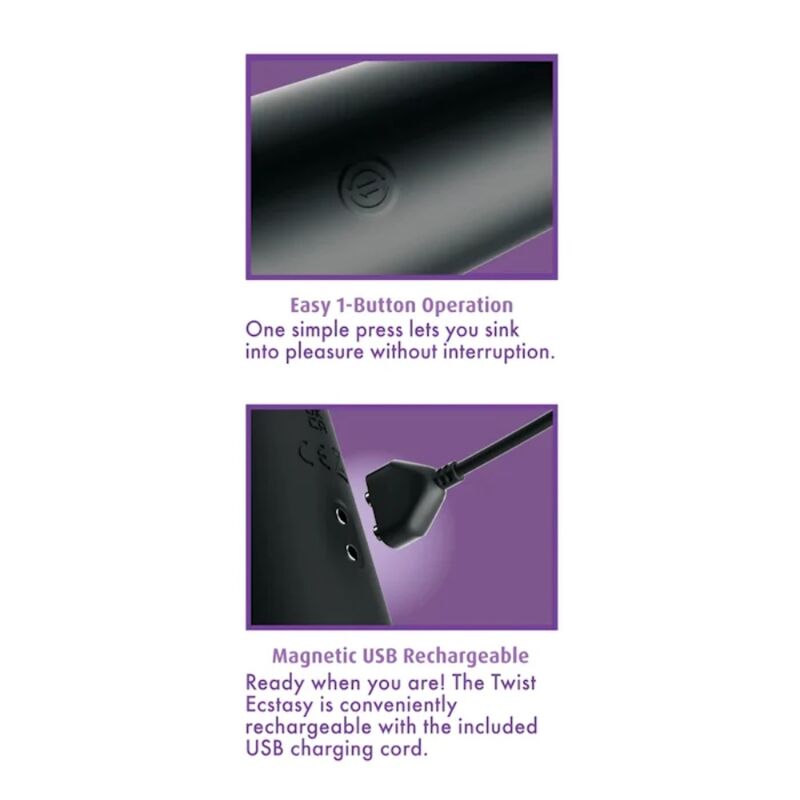 Anal Fantasy Elite Twist Ecstasy – Premium Rechargeable Rotating Anal Massager