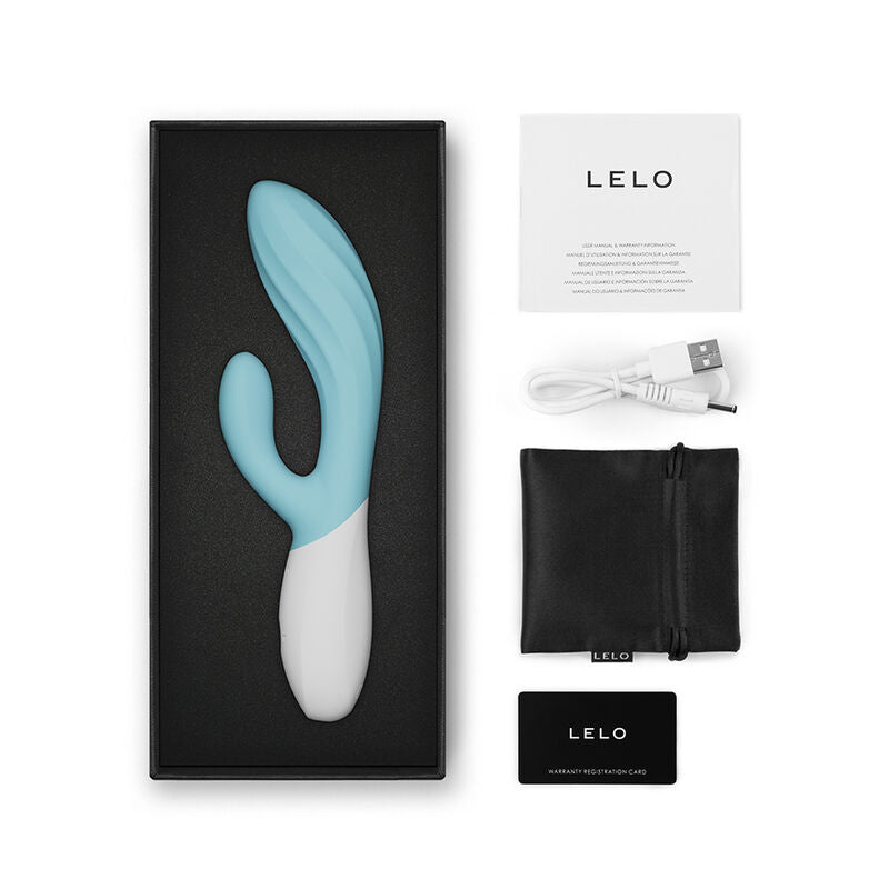 LELO Ina™ Twist – vibrator dublu pentru stimulare delicată a G-spotului și clitorisului, Blue