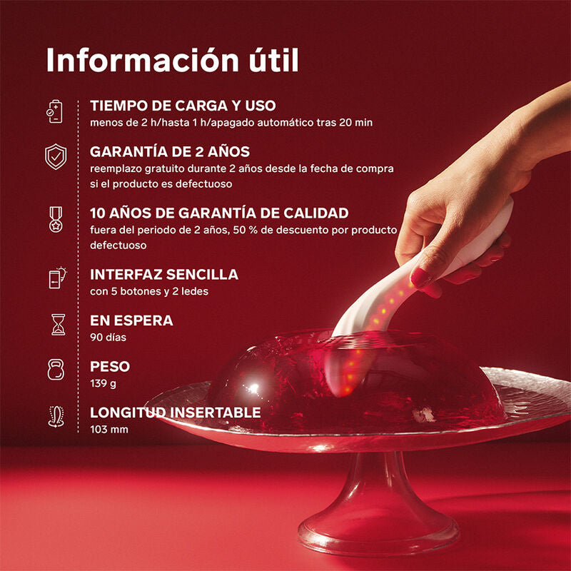 Lelo Mona Spectra – stimulator intim premium cu tehnologie red light, control prin aplicație și reîncărcare USB