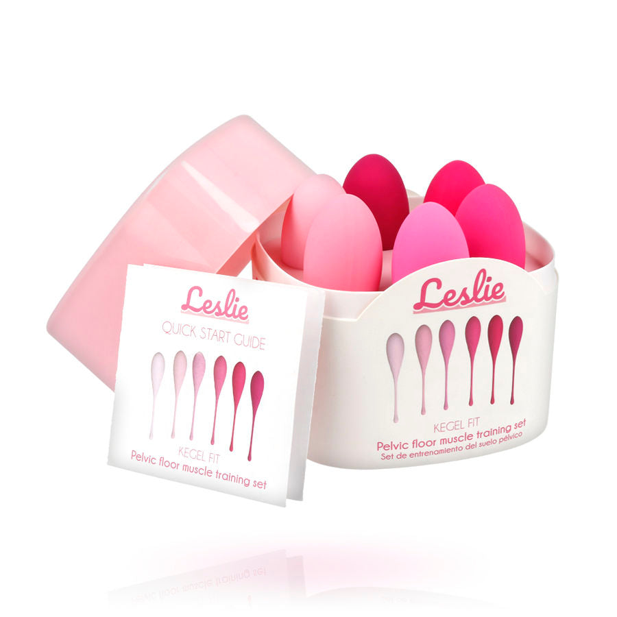 Leslie – set pentru antrenarea mușchilor planșeului pelvin, 6 greutăți